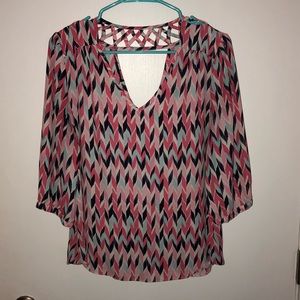 Pink and Navy Top